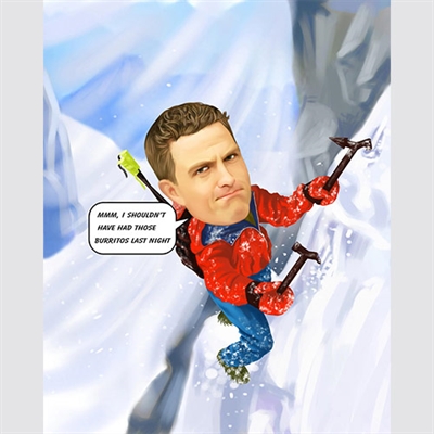 Mountain Climber Caricature from Photo - myDaVinci
